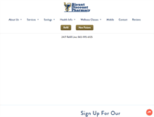 Tablet Screenshot of blountdiscountpharmacy.com